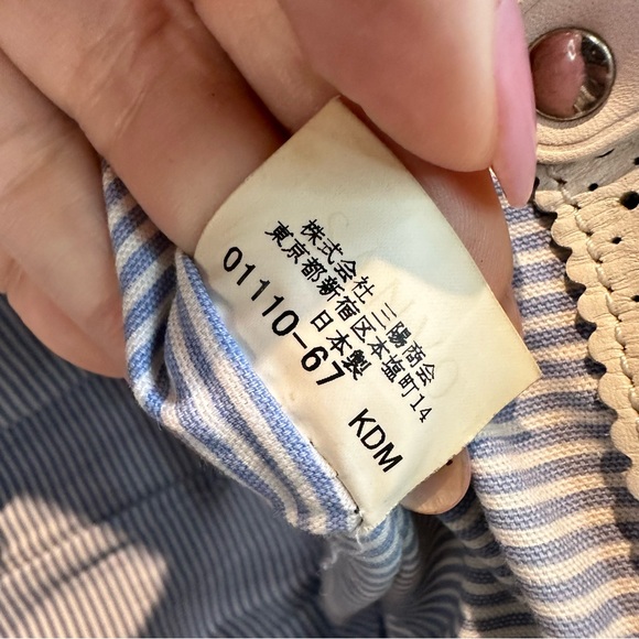 BURBERRY BLUE LABEL LIMITED CANVAS DIE CUT LEATHER TOTE - Picture 16 of 17